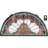 Design Toscano Lady Astor Demi-Lune Stained Glass Window Hanging Panel, 32 Inch, Amethyst Moon, 0.50″ x 33.50″(Amethyst Moon)