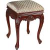 Design Toscano Madame Bouvier Makeup Chair Vanity Stool Bedroom Bench, Walnut(Dark Cherry)