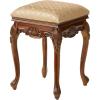 Design Toscano Madame Bouvier Makeup Chair Vanity Stool Bedroom Bench, Walnut(Walnut)