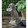 Design Toscano Man’s Best Friend Dog with Basket Outdoor Garden Statue, 8 Inches Wide, 12 Inches Deep, 19 Inches High, Handcast Polyresin, Antique Stone Finish(Two Tone Stone)