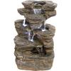 Design Toscano Mesquite Falls Illuminated Garden Fountain, 12.5 x 10 x 17.5(Devil Thumb Fall Illuminated Fountain)