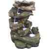 Design Toscano Mesquite Falls Illuminated Garden Fountain, 12.5 x 10 x 17.5(Mequite Fall Illuminated Fountain)