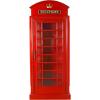 Design Toscano NE36832 British Telephone Booth Display Cabinet, Red Small