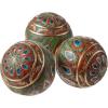 Design Toscano Peacock-Feathered Orbs Decorative Accent Balls: Set of Three