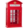 Design Toscano Piccadilly Circus Wall Curio Cabinet,Red
