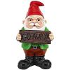 Design Toscano Pinecone Percy Woodland Gnome Statue, 31.5 Inch(Go Away Sign)