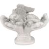 Design Toscano QL6080 Cat Angel Pet Memorial Grave Marker Tribute Statue, 10 Inches Wide, 5 Inches Deep, 5 Inches High, Antique Stone Finish(Cat in Gods Hands)