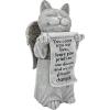 Design Toscano QL6080 Cat Angel Pet Memorial Grave Marker Tribute Statue, 10 Inches Wide, 5 Inches Deep, 5 Inches High, Antique Stone Finish(Paw Prints on Our Hearts)