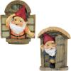 Design Toscano QL94281 Knothole Welcome Gnomes Garden Tree Sculptures, full color(Knothole Welcome Gnomes)