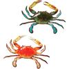 Design Toscano QL95882 Tropical Crabs Wall Sculpture, Set of 2, Full Color