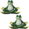 Design Toscano QM17010 Christmas Ornament – Garden Gnomes Figurine – Zen Garden Gnomes – Meditating Gnome Statues, 3 Inch(Yoga Frog Set of 2)