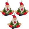 Design Toscano QM17010 Christmas Ornament – Garden Gnomes Figurine – Zen Garden Gnomes – Meditating Gnome Statues, 3 Inch(Zen Gnome Set of Three)