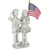 Design Toscano QM7512030 Patriotic Flag Children Statue,Antique Stone