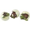 Design Toscano QM92008 Bunny Den Rabbits Indoor/Outdoor Set of Three Garden Animal Statues, 5 Inches Tall, Handcast Polyresin, Full Color Finish(Baby Turtle)