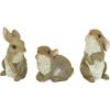 Design Toscano QM92008 Bunny Den Rabbits Indoor/Outdoor Set of Three Garden Animal Statues, 5 Inches Tall, Handcast Polyresin, Full Color Finish(The Bunny Den)
