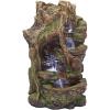 Design Toscano QN164017 Water Fountain with LED Light – Willow Bend Garden Decor Fountain – Outdoor Water Feature, Multicolored, 10½”W x 10″D x 18″H(Multicolored)