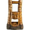 Design Toscano SH5382465 Tiki Gods of Hawaiian Islands LED Garden Fountain, 38 Inch, Brown