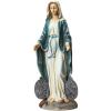 Design Toscano Sacred Heart Holy Religious Garden Statue, 10 inches Wide, 22 inches Tall, Cast Stone Resin, Antique Stone Finish(Full Color Finish)