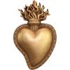 Design Toscano Sacred Heart Holy Religious Garden Statue, 10 inches Wide, 22 inches Tall, Cast Stone Resin, Antique Stone Finish(Gold)