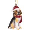 Design Toscano Siberian Husky Holiday Dog Christmas Tree Ornament Xmas Decorations, 3 Inch, Full Color(Beagle)
