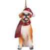 Design Toscano Siberian Husky Holiday Dog Christmas Tree Ornament Xmas Decorations, 3 Inch, Full Color(Boxer)