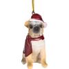 Design Toscano Siberian Husky Holiday Dog Christmas Tree Ornament Xmas Decorations, 3 Inch, Full Color(Bulldog)