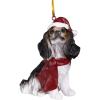 Design Toscano Siberian Husky Holiday Dog Christmas Tree Ornament Xmas Decorations, 3 Inch, Full Color(Charles Cavalier)