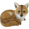 Design Toscano Simon The Woodland Fox Indoor/Outdoor Garden Statue for Patio, Pool or Lawn, 18 Inch Tall, Cast Stone Resin, Red Orange Paint(Diablo)