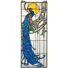 Design Toscano Stained Glass Panel -Peacock’s Sunset Stained Glass Window Hangings – Window Treatments, 10.00″ x 0.50″(Sunset)