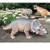 Design Toscano T-Rex Dinosaur Skull Fossil Statue on Museum Mount(Scaled Jurassic Triceratops Dinosaur)