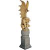 Design Toscano T-Rex Dinosaur Skull Fossil Statue on Museum Mount(Talysus the Terrible Gargoyle)