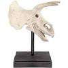Design Toscano T-Rex Dinosaur Skull Fossil Statue on Museum Mount(Triceratops Dinosaur Skull)