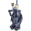 Design Toscano The Gothic Dragon of Netherley Boggs Sculptural Side Table, 14.5 in x 13.5 in x 20.5 in, Greystone Finish