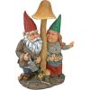 Design Toscano Tower of Three Gnomes and Frog Statue(Mushroom Hunters)