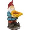 Design Toscano Tower of Three Gnomes and Frog Statue(Sunflower Sammy)