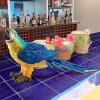 Design Toscano Tropical Scarlet Macaws Wall Sculpture, 22 Inch, Polyresin, Full Color(Mortimer The Macaw Tropical Parrot Statue)