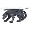 Design Toscano Warwickshire Dragon Gothic Decor Glass Topped Coffee Table, 39 Inch, Greystone