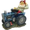 Garden Gnome Statue – Plowing Pete Garden Gnome Tractor – Lawn Gnome