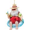 Santa’s New Xmas Ride Llama Holiday Ornament: Each(Chillin Santa)