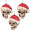 Skelly Claus II Gothic Skull Christmas Tree Ornament, 2 Inch, Single(Skelly Claus II)
