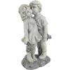 Young Sweethearts: Kissing Children Garden Statue