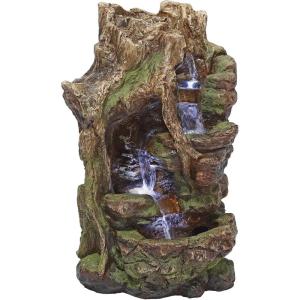 Design Toscano QN164017 Water Fountain with LED Light – Willow Bend Garden Decor Fountain – Outdoor Water Feature, Multicolored, 10½”W x 10″D x 18″H(Multicolored)