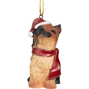 Design Toscano Siberian Husky Holiday Dog Christmas Tree Ornament Xmas Decorations, 3 Inch, Full Color(Yorkie)