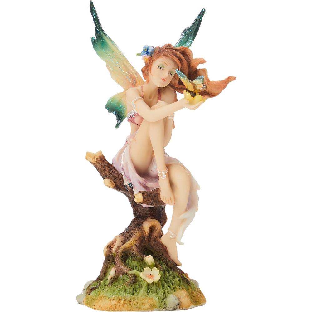 imageDesign Toscano The Butterfly Fairy Figurine Statue 8 Inch Full Color