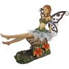 Design Toscano QS232882 Radiant Rose Fairy Dangling Statue with Display Stand, 9 Inch, Polyresin, Full Color(Teasing Tessa)