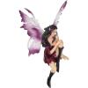 Design Toscano QS232882 Radiant Rose Fairy Dangling Statue with Display Stand, 9 Inch, Polyresin, Full Color(Amethyst)