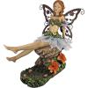 Design Toscano QS232882 Radiant Rose Fairy Dangling Statue with Display Stand, 9 Inch, Polyresin, Full Color(Teasing Tessa)