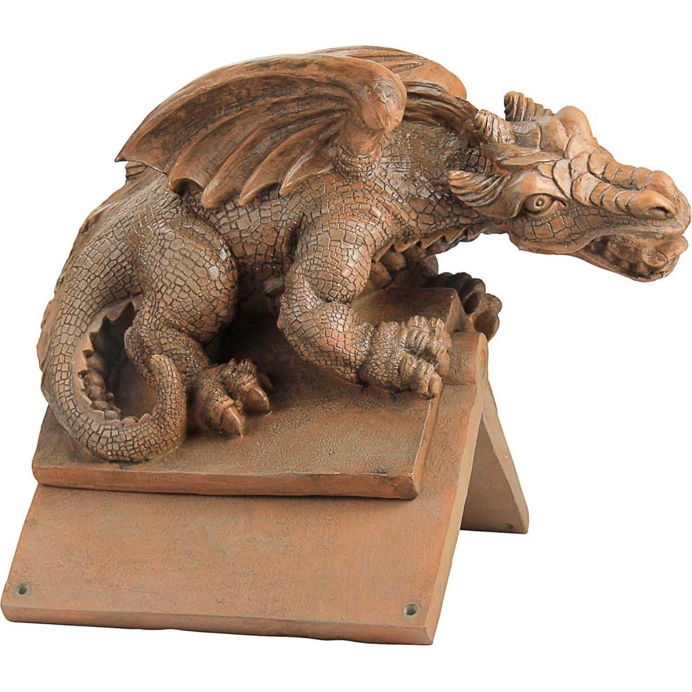 imageDesign Toscano Lemont the Lovable Lounger Climbing Black Bear Roof Mount Outdoor Garden Statue 34 Inch Long Cast Stone Resin Woodland Black FinishApex Rooftop Dragon