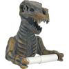 Design Toscano JQ9551 T. Rex Dinosaur Skeleton Bathroom Decor Accessories Toilet Paper Holder, 8 Inches High, Handcast Polyresin, Green Bronze Metallic Finish