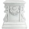 Design Toscano English Rosette Indoor/Outdoor Sculptural Garden Plinth Base Statue Riser, Large 13 Inch Tall, Cast Stone Resin, Antique Stone Finish(Large)